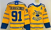 Men's St. Louis Blues #91 Vladimir Tarasenko Yellow 2022-23 Reverse Retro Stitched Jersey,baseball caps,new era cap wholesale,wholesale hats